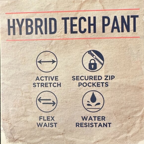 Weatherproof Vintage Men's Hybrid Tech Pant 30X29 Blue Stretch Water Resistant - Picture 4 of 12